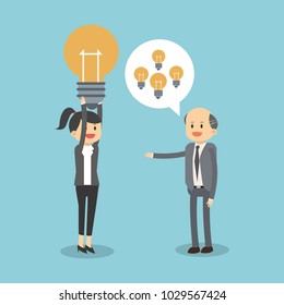 Business teamwork with ideas
