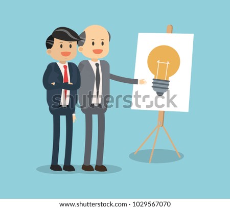 Business teamwork with ideas