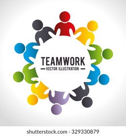 Business Teamwork Leadership Graphic Design Vector Stock Vector ...