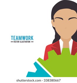 Business teamwork and leadership graphic design, vector illustration