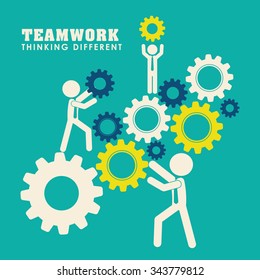 Business teamwork and leadership graphic design, vector illustration eps 10