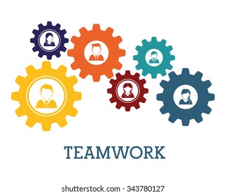 Business teamwork and leadership graphic design, vector illustration eps 10
