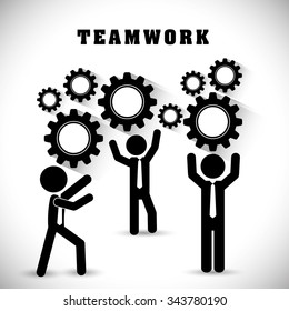 Business Teamwork Leadership Graphic Design Vector Stock Vector ...