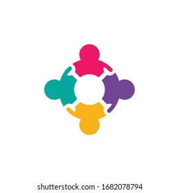 Business teamwork logo template vector icon design