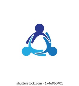 Business teamwork logo vector icon illustration design
