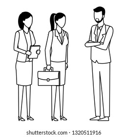 business teamwork meeting faceless black and white