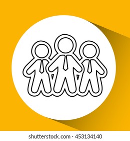 business teamwork people isolated, vector illustration eps10