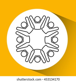 business teamwork people isolated, vector illustration eps10