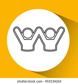 business teamwork people isolated, vector illustration eps10