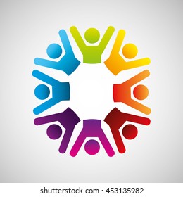 business teamwork people isolated, vector illustration eps10
