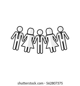 Business teamwork pictogram icon vector illustration graphic design