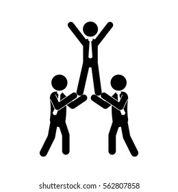 Business teamwork pictogram icon vector illustration graphic design