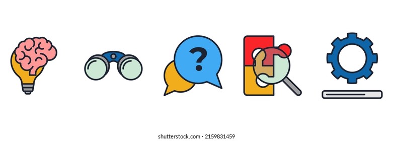 Business teamwork set icon symbol template for graphic and web design collection logo vector illustration