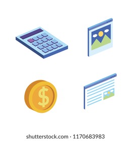 business teamwork set icons