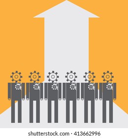 Business  teamwork, symbol