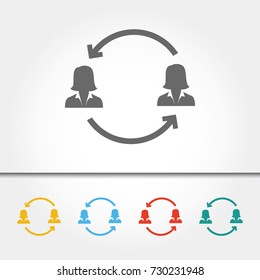 Business Teamwork Training Single Icon Vector Illustration