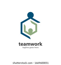 Diseño de ilustraciones de iconos de vectores de trabajo en equipo empresarial
