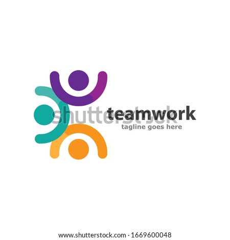 Business teamwork vector icon illustration design