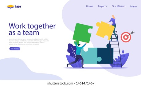 Business Teamwork Vector Illustration Concept , Suitable for web landing page, ui, mobile app, editorial design, flyer, banner, and other related occasion
