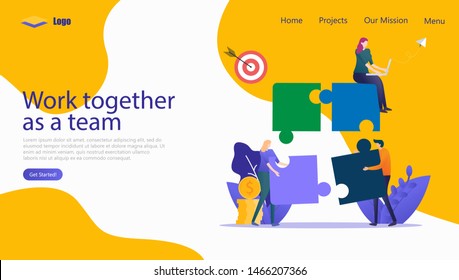 Business Teamwork Vector Illustration Concept , Suitable for web landing page, ui, mobile app, editorial design, flyer, banner, and other related occasion