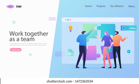 Business Teamwork Vector Illustration Concept , Suitable for web landing page, ui, mobile app, editorial design, flyer, banner, and other related occasion