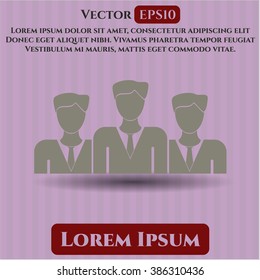símbolo vector de trabajo en equipo