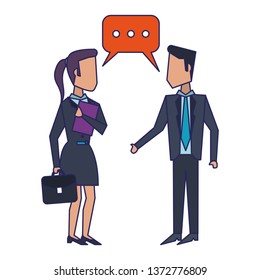 Business teamwork workers avatar blue lines