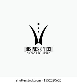 business tech abstract design logo vector concept 