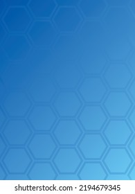 Business tech blue gradient ocean hexagon shape vector background