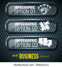 Business tech infographic template with text fields. Vector Illustration