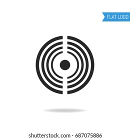 Business, technical and engineering logo for company. Geometric logotype.
