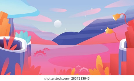 Business Technology Background Vector Illustration