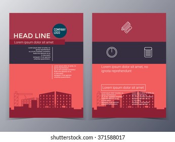 business and technology brochure design template vector  in A4 size  for use as company annual report, poster,flyer
