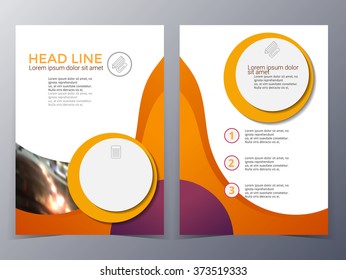 business and technology brochure design template vector  in A4 size  for use as company annual report, poster,flyer