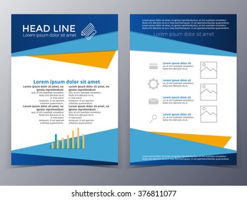 business and technology brochure design template vector  in A4 size  for use as company annual report, poster,flyer
