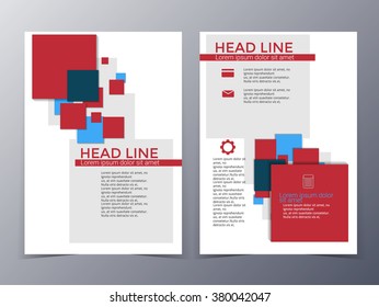 business and technology brochure design template vector  in A4 size  for use as company annual 
report, poster,flyer
