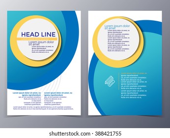 business and technology brochure design template vector  in A4 size  for use as company annual 
report, poster,flyer
