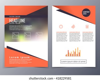 business and technology brochure design template vector  in A4 size  for use as company annual 
report, poster,flyer
