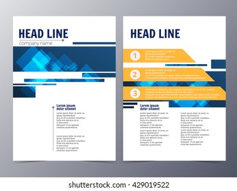 business and technology brochure design template vector  in A4 size  for use as company annual report, poster,flyer