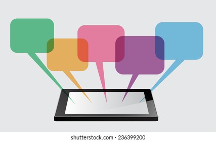 Business technology bubble speech template style. 
