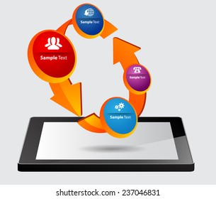 Business technology bubble speech template style. 