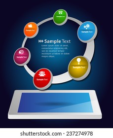 Business technology bubble speech template style. colorful modern circle text box network template for website and graphic 