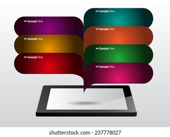 Business technology bubble speech template style. 