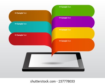 Business technology bubble speech template style. 