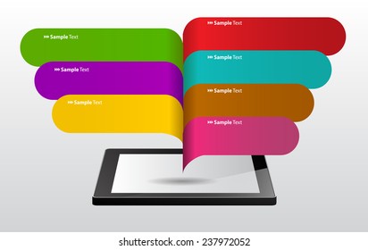 Business technology bubble speech template style. text box  template for website computer graphic and internet. 