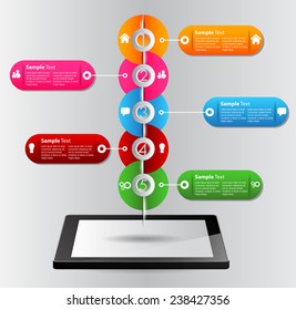 Business technology bubble speech template style. time line text box template for website computer graphic and internet. 