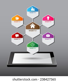 Business technology bubble speech template style. text box template for website computer graphic and internet. 