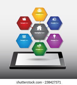 Business technology bubble speech template style. text box template for website computer graphic and internet. 