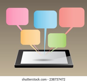 Business technology bubble speech template style. text box template for website computer graphic and internet. 
