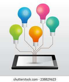 Business technology bubble speech template style. text box template for website computer graphic and internet. lamp